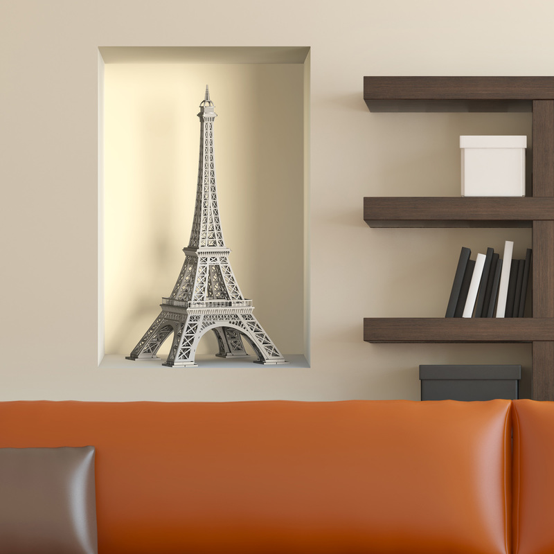 vinilo decorativo de nicho con la Torre Eiffel