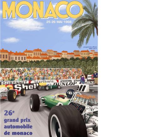 Fotomural cartel GP Mónaco