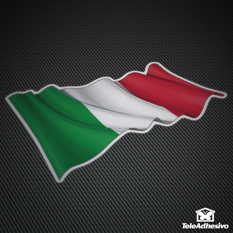 Pegatina bandera de Italia